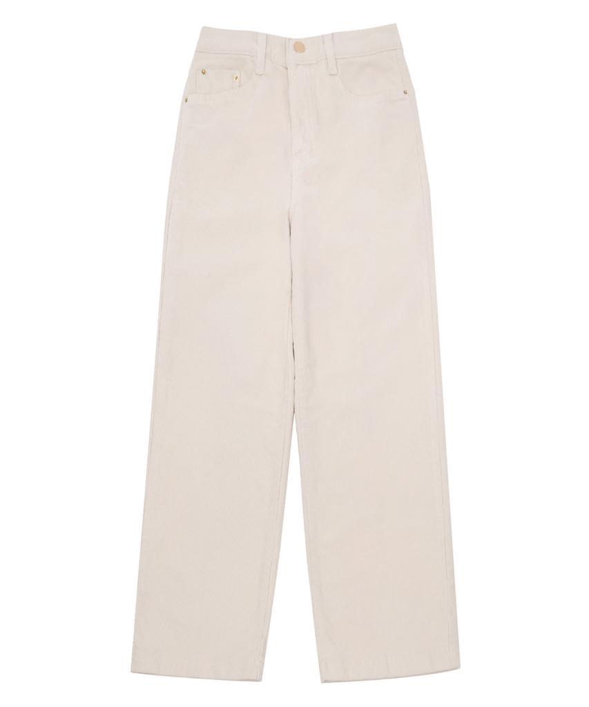 Eilubeu Brushed Corduroy Spandex Straight Pants Aarapt702A