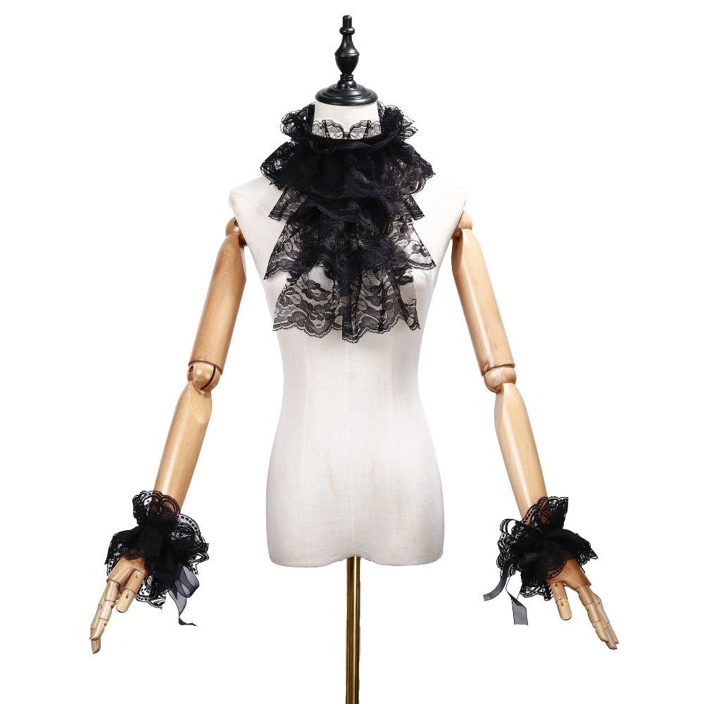 Viktorianischer Spitzenkragen - Elegantes Abnehmbares Rüschenhalsband für Historische Kostüme