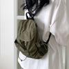 Zaino Casual Donna Grande Capacità Moda Studente Scuola Media Pieghe Cartella Borsa in Tessuto Zaino da Viaggio Coreano