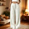 Women's Flannel Pants Loose Wide Leg Casual Comfortable for Home and Everyday