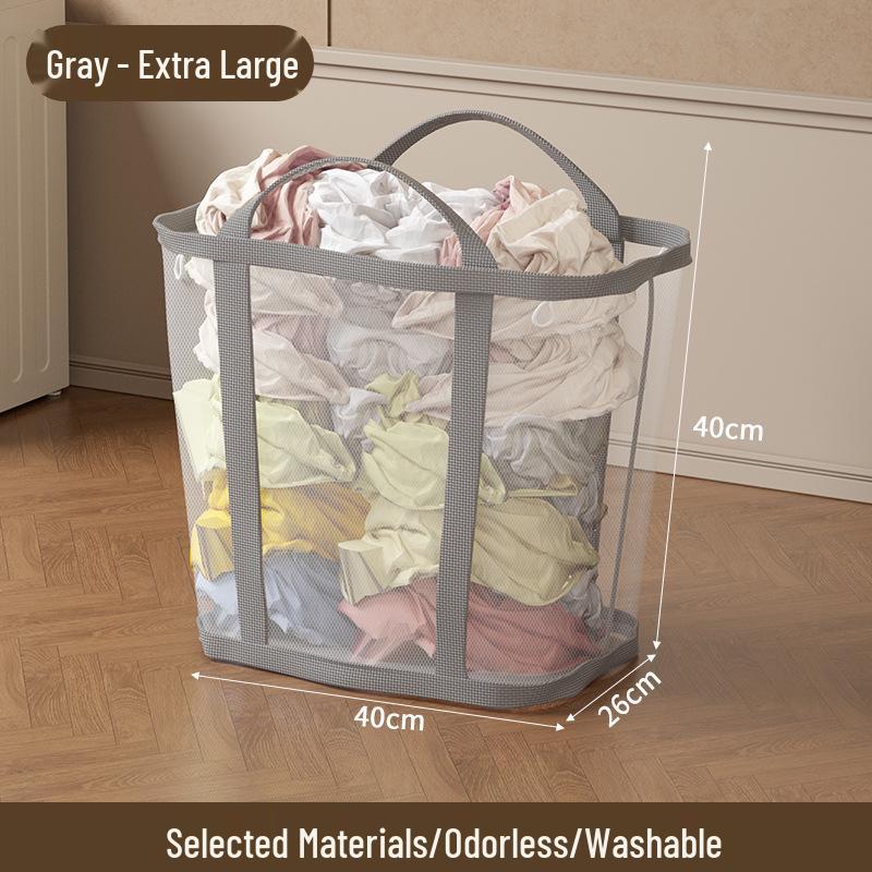 Wall-Mounted Foldable Laundry Basket: Large Capacity Bathroom Clothes Organizer