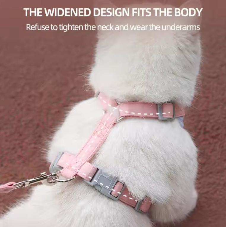 Puppy Harness Leash Set for Small Medium Dog Cat Vest Breathable Pet Chest Strap French Bulldog Poodle Pet Supplies