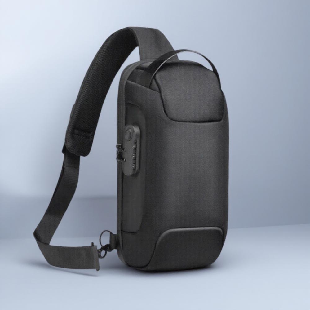 

Crossbody Chest Bag for Men USB Anti Theft Travel Shoulder Bag Waterproof Fashion Messenger Bag Sling Bag чёрный