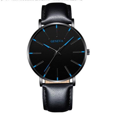 Geneva Watch Casual Simple Watch Belt Quartz Watch Men'S Watch