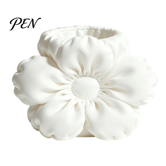 Modern Minimalist Pen Holder Satin Flower Holder, Petal Design Desk Organizer, Durable Stationery PLA Desktop Storage Container, for Home Office