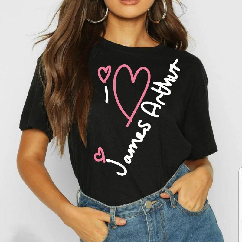 

James Arthur Pisces World Tour 2026 graphics cotton Unisexs shirt Oneck summer Y2K Short Sleeve Womens hiphop Tshirt fan gift S