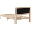 Bed Frame with Headboard Brown 100 X 200 Cm Solid Pine Wood