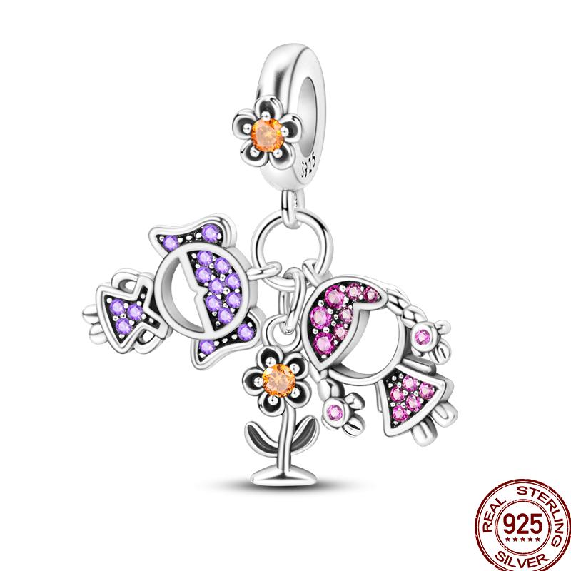 Copper Metal Bird Flying Wings Bee Plant Insect Colored Zircon Charm Bead Component Bead Components Ideal Designed For 3MM Authentic Original