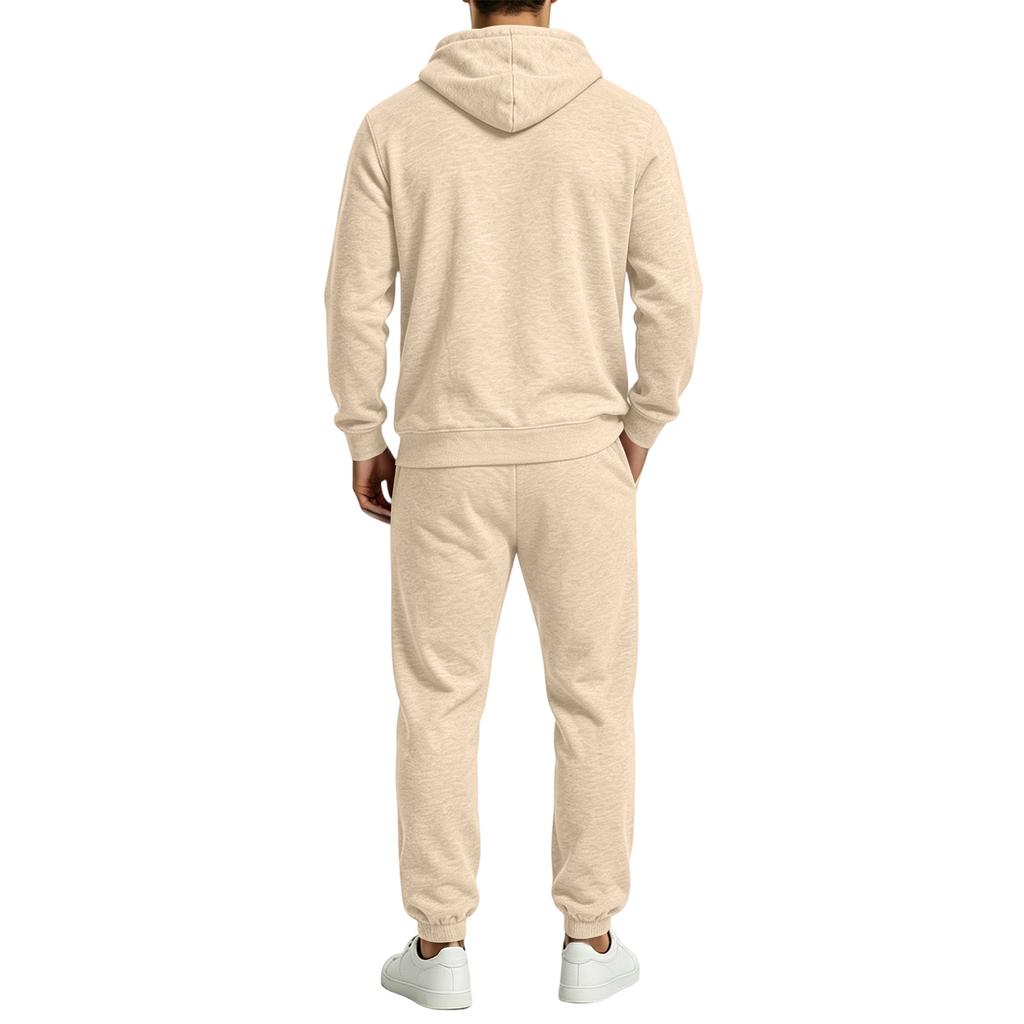 Men's Casual Pullover Hoodie Sweatshirt Set - Loose Track Suit