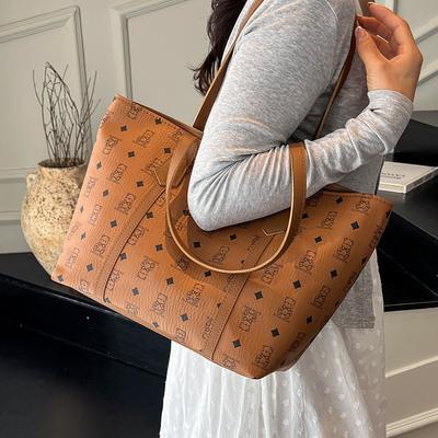Women Large Capacity Vintage Shoulder Tote Bag Casual Travel Handbag