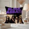 Black S-S-S-Sabbath Band Cushion Cover Pattern Printed Pillowcase For Living Room Sofa Cushion Cover & Bedroom Decor