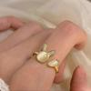 Xiaohongshu Cute Cat Eye Rabbit Ring: Women’s Niche Design, Simple, Adjustable, Internet Celebrity Style
