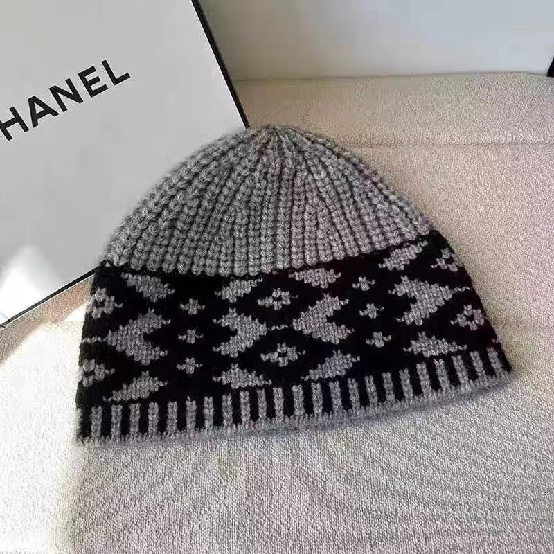 Gorro de Malha Feminino Misto de Lã Chapéu de Lã Retrô Para Manter Quente Tamanho para Cabeça Grande Chapéu à Prova de Frio para Cabeça Masculina