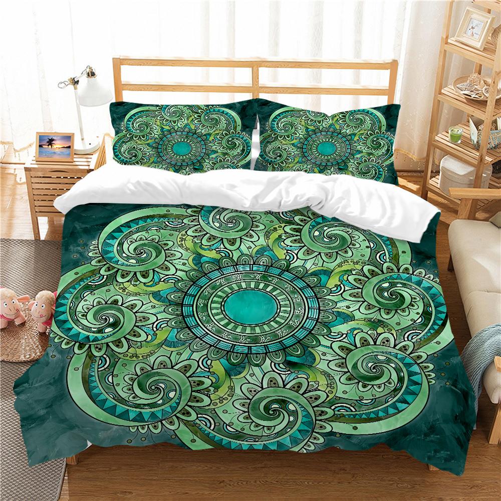 Set de lenjerie de pat boemă pentru casă Husă de pilota Husă de pernă Set de lenjerie de pat pentru dormitor UE de dimensiune întreagă Pat simplu/dublu Decor pentru casă