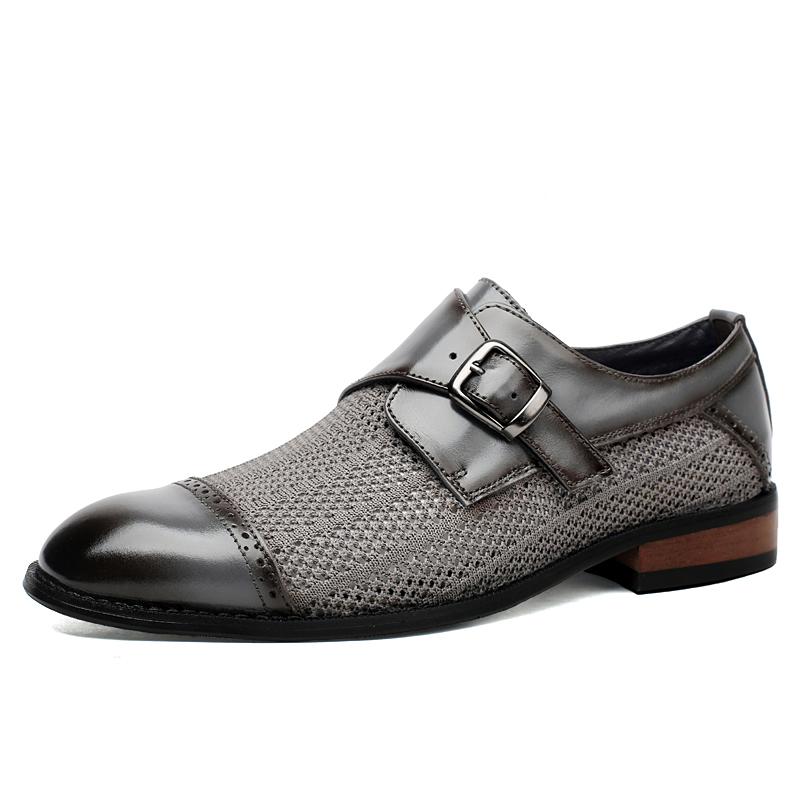 

Модные дышащие мужские оксфорды Модная деловая обувь для вечеринок Натуральная кожа На шнуровке Броги Платья Балетки Перфорированная Мужская обувь Дерби 36