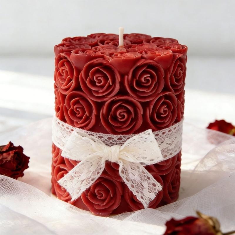 Detailed Rose Designs Silicone Candle Mould For Creating Beautiful Decorative Candle Home