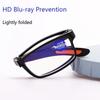 Portable Folding Reading Glasses Fashion Retro Anti-blue Light Presbyopia Eyeglasses Men Women Computer Eyewear +1.0 To +4.0