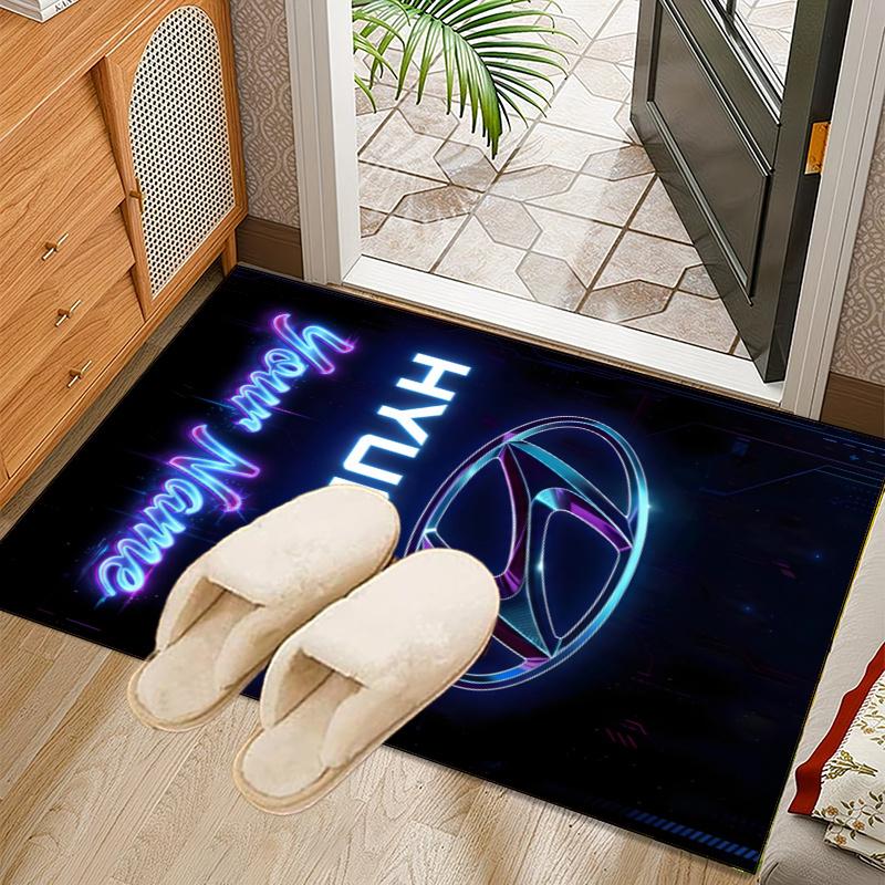 Custom Name Hyun-dai Motor Rug Office Rug, Indoor Rug, Chair Rug, Living Rooms, Doormat Game Rug Home Decor Birthday Christmas Gifts