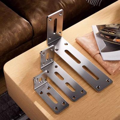 Stainless Steel Corner Brackets L-Shaped 90 Degree Right Angle Bracket 4 Holes 6 Holes Joint Bracket Furniture