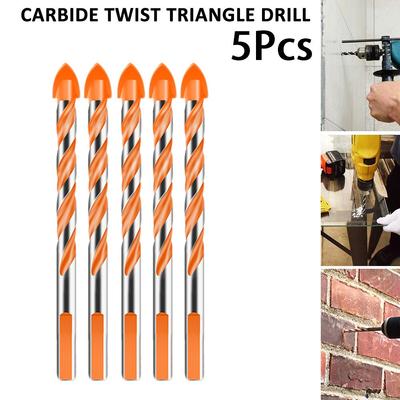 5pcs Carbide Triangle Drill Bits Marble Drilling Glass Tile Ceramic Drill Bit