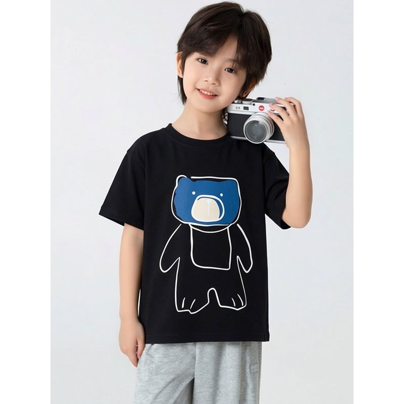 Children's Brand Clothing Summer 2026 Korean Style Kidsren's Pure Cotton Short-Sleeved T-Shirt Boys' T-Shirt Young Women's Half-Sleeved