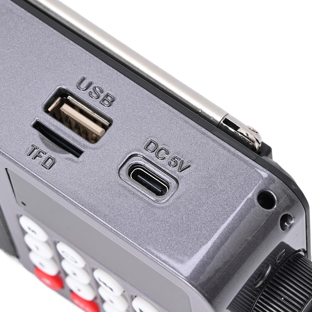 Digital FM Radio Media Speaker Support TF Card USB Drive Portable Radio with LED Screen Display for Home Outdoor