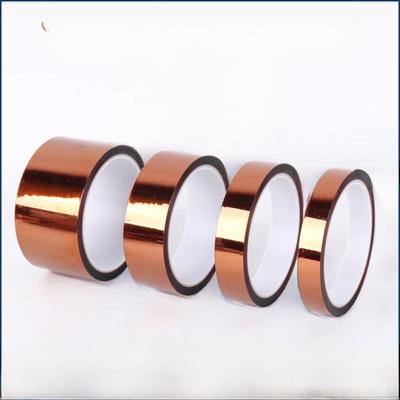 Nastro adesivo per dita in PET marrone, resistente alle alte temperature, color oro - Isolamento per batterie al litio, senza residui di colla.