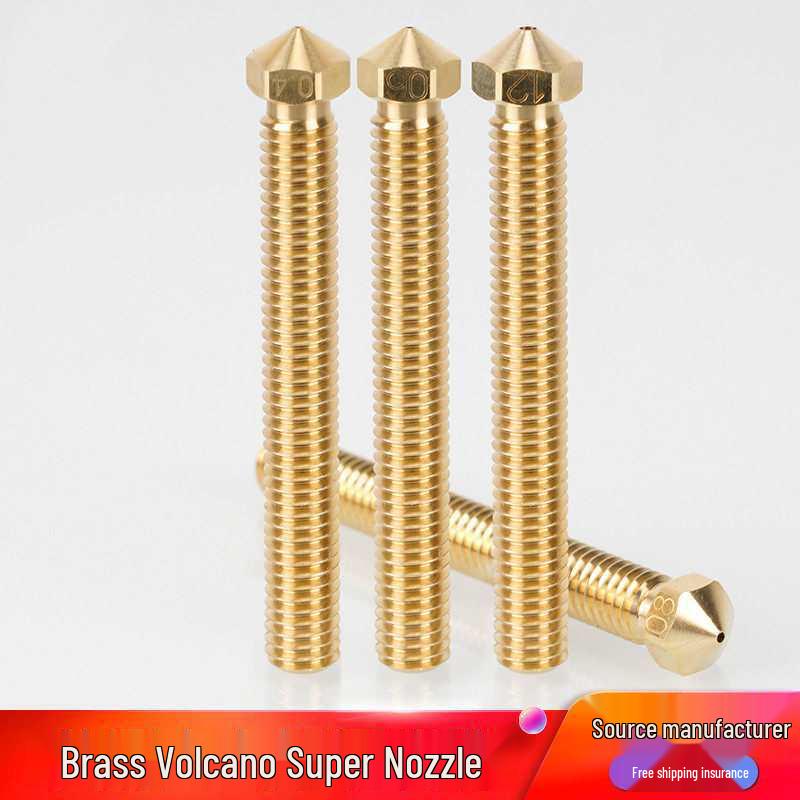 E3D Volcano High-Flow 0.4mm Extended Brass Nozzle for 3D Printers Brass Volcano Nozzle 1.75/1.2mm