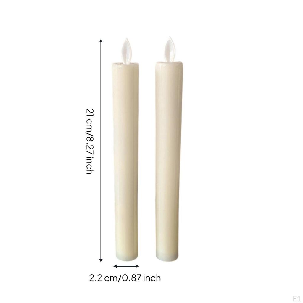 Operated Taper Candles Decorative LED for Candle Holders, Dining Tables, Photo