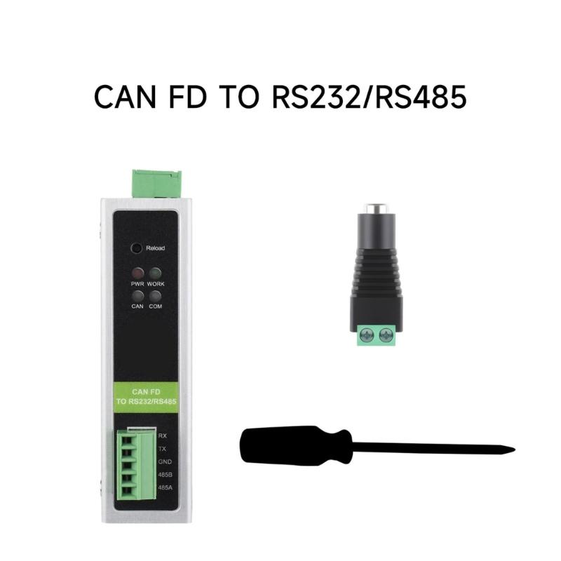 CAN to RS232/RS485 Protocol Converter Industrial with 5 Conversion Modes 9-36V Ethernet Module Easy Installation