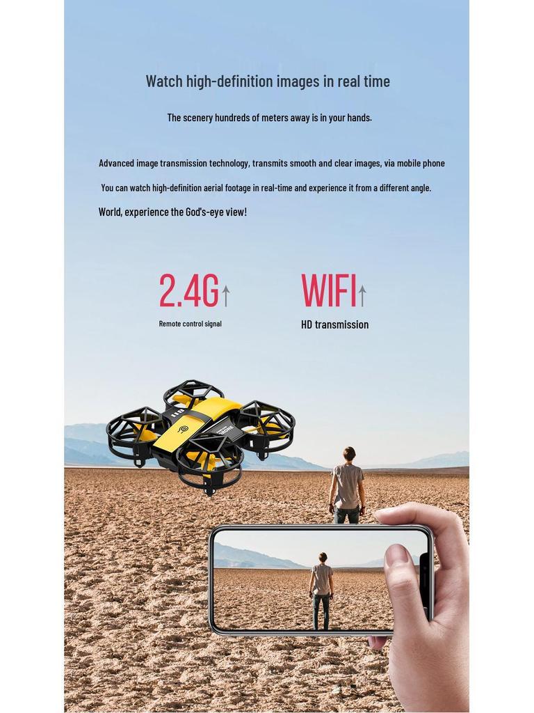 Mini Drone: Entry-Level HD Aerial Photography Remote Control Toy for Kids