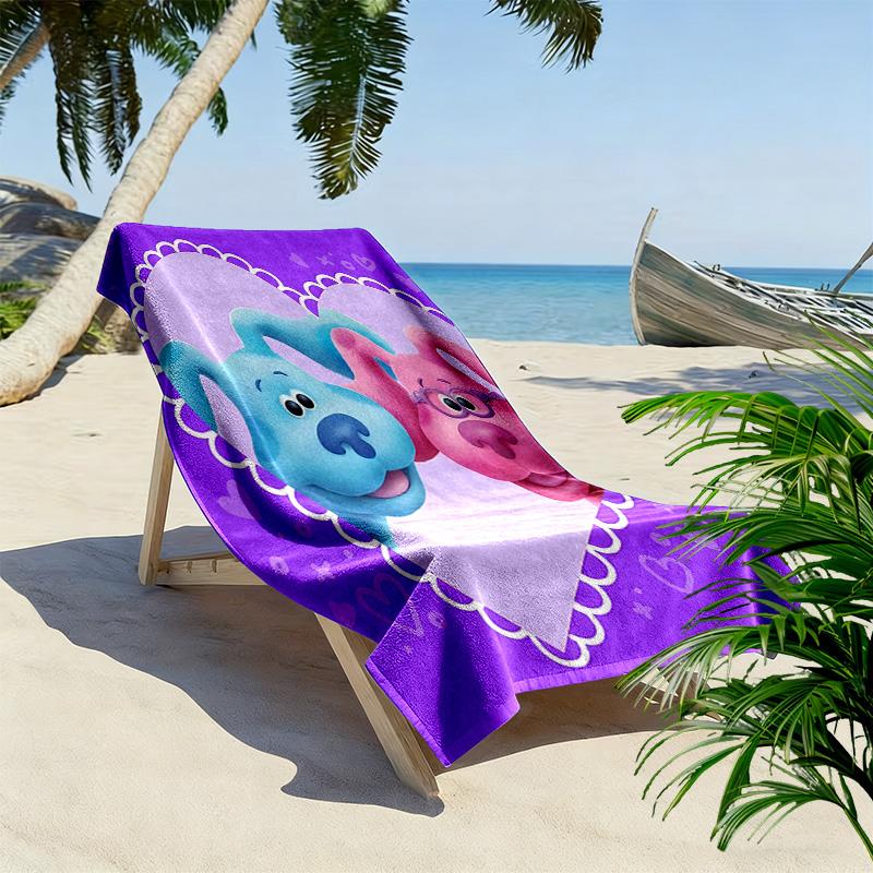 Blue's Clues Print Beach Towel, Large Soft Quick Dry Towel for Beach Camping Swimming