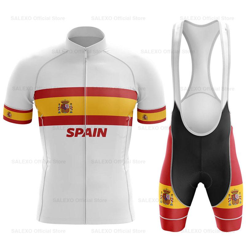 2026 Španělsko Pánský Tým Cyklistický Dres Sada Letní MTB Kolo Oblečení Uniforma Maillot Ropa Ciclismo Hombre Cyklistika Sportovní Oblečení Oblek