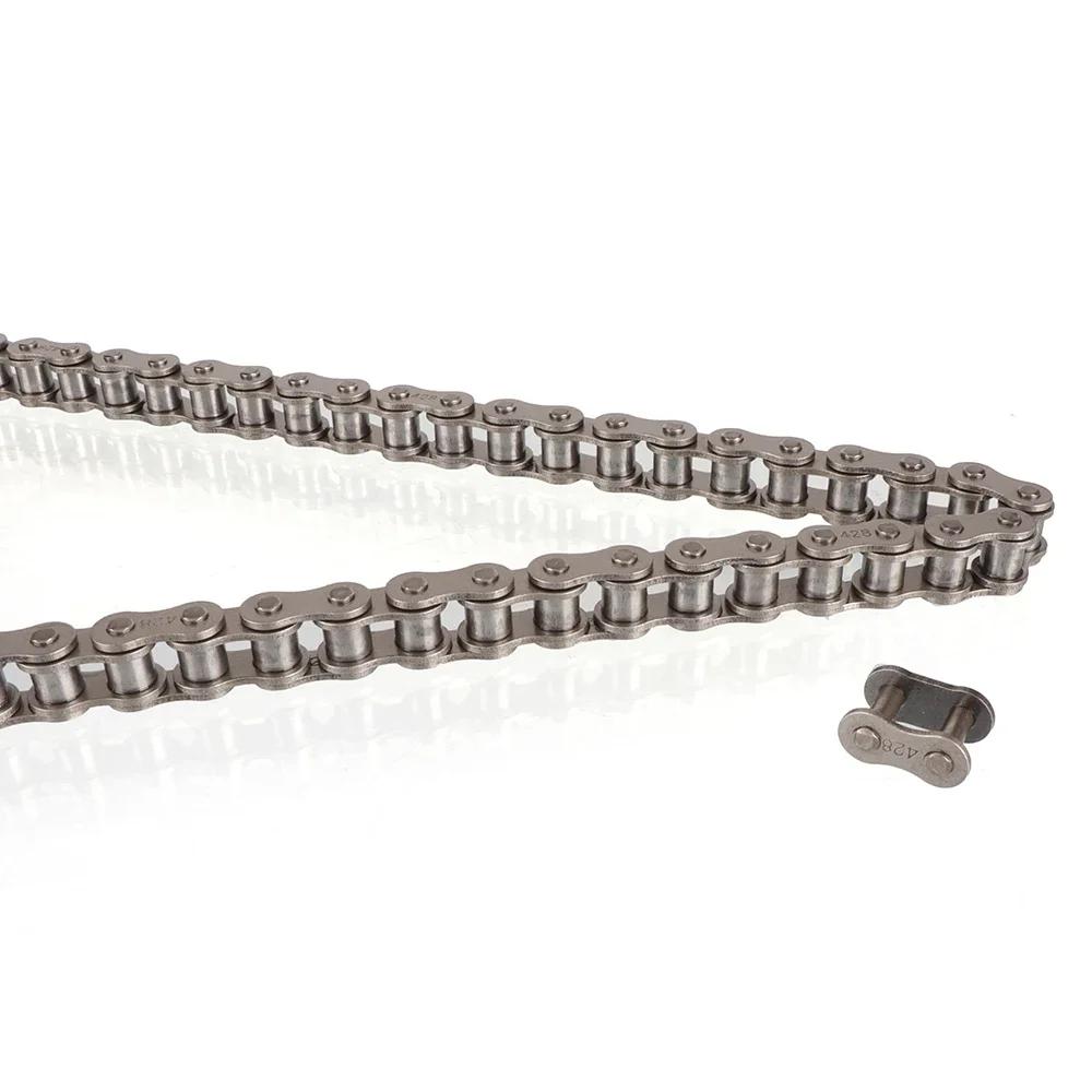 #428-140L Drive Chain With Connecting Master Link For 50cc 70cc 90cc 110cc 125cc 150cc Motorcycle Dirt Pit Bike ATV Quad Go Kart