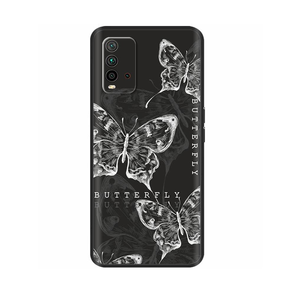 Für Redmi 9T Hülle Blumen Weiche Handyhülle Rückseite Für Xiaomi Redmi 9T 9 T Redmi9T Hüllen Schlankes Silikon Coque Anti-Fall Fundas
