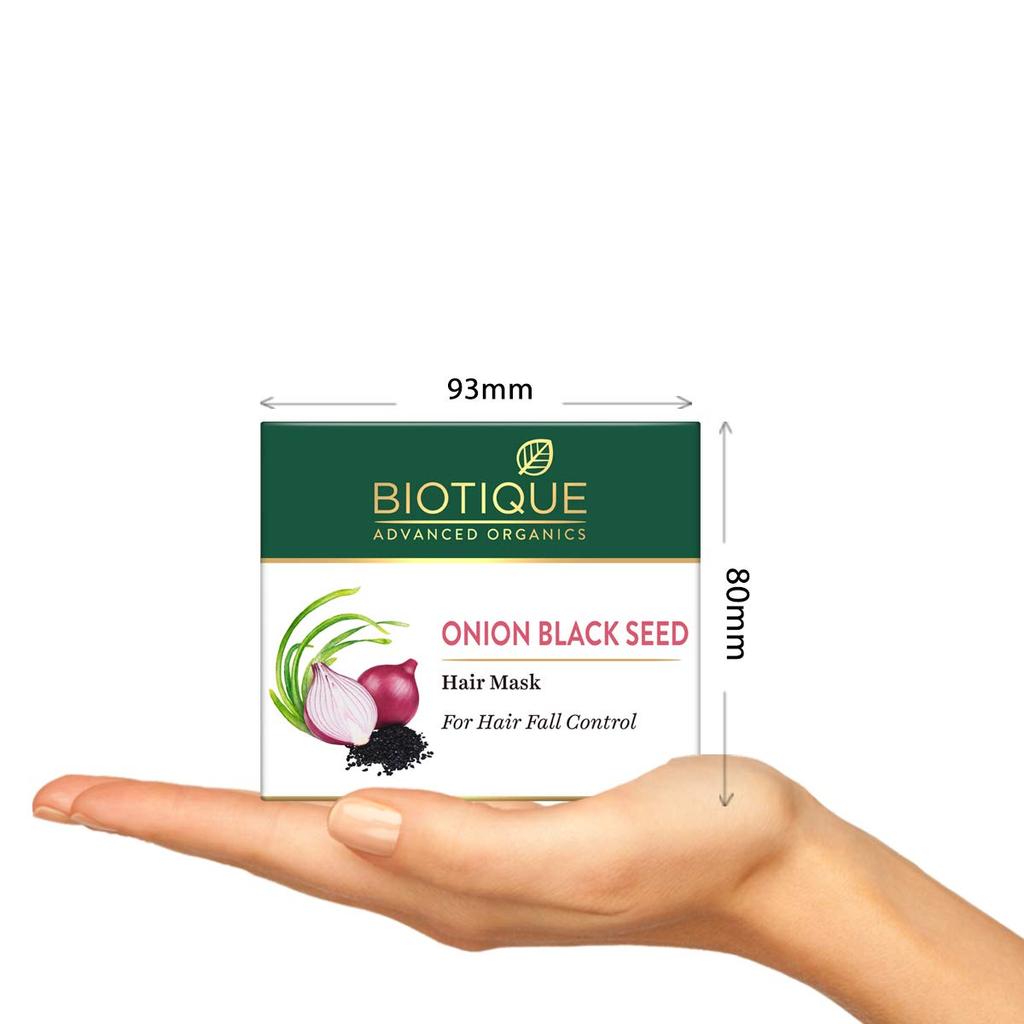Biotique Zwiebel Schwarzkümmel Haarmaske 175g Gegen Haarausfall & für Wachstum, Nährt Repariert Verdickt das Haar, Natürlicher Glanz
