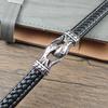Fashion Woven Leather Rope Bracelets Punk Style Classic Stainless Steel Simple Design Magnet Buckle Charm Male Jewelry Gift