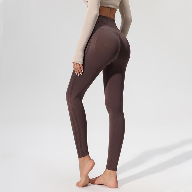 

High-Waisted Women s Yoga Pants - Peach Lift, Nude Feel, Premium Fitness Tights Large