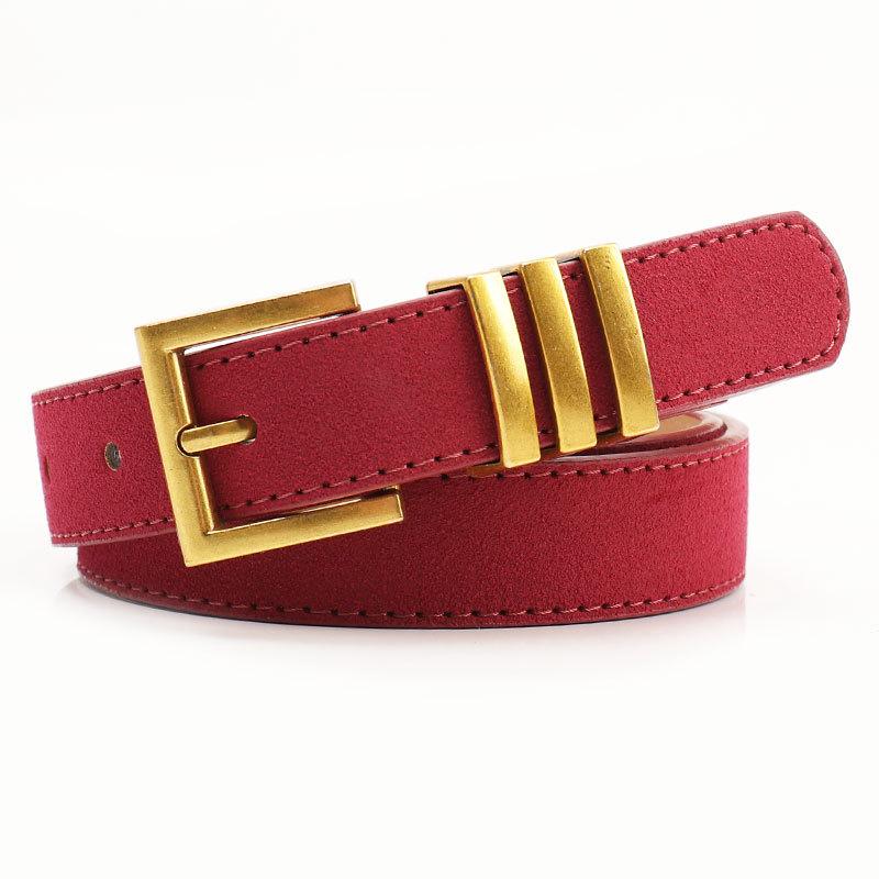 

Light Luxury Retro Pin Buckle Belt for Women Simple and Versatile Jeans Decorative Belt High-end Suede Women s Belt