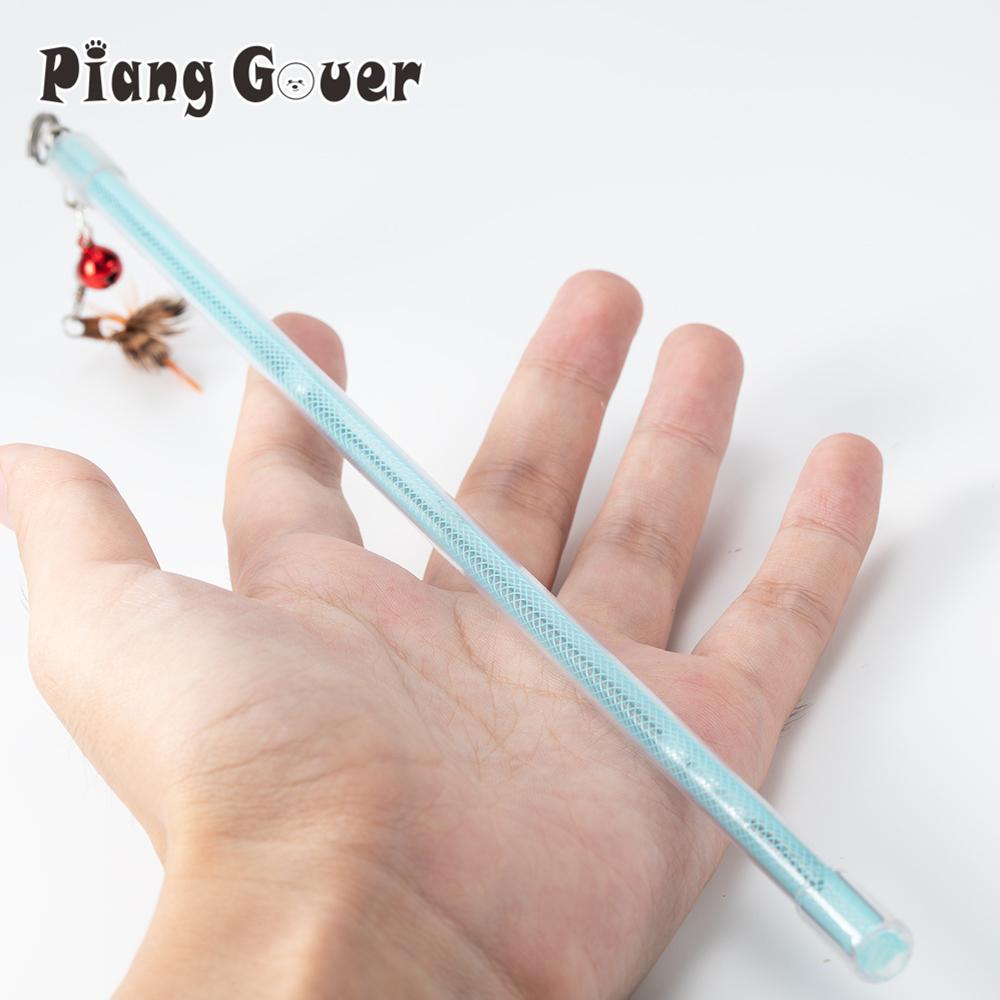 Short Funny Cat Stick Simulated Little Insects Feather Cat Toy Kitten Interactive Pet Toy
