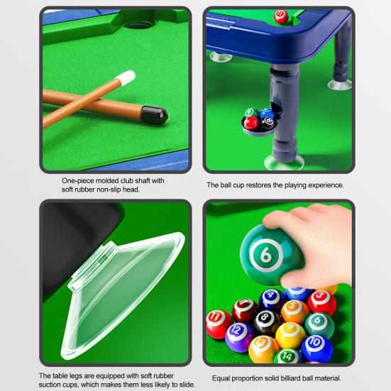 6-In-1 Mini Billiards Table Game 2 To 4 Players Parent-children Interactive Simulated Pool Table