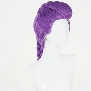 Witch Hunting Group Cos Wig, Mila Rose Red Long Straight Wig, Lumi Purple Braid Wig