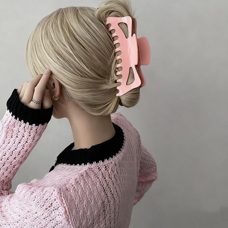 Korean Style Acrylic Solid Color Hair Clip Women's High-end Fashion Shark Clip Hair Accessories