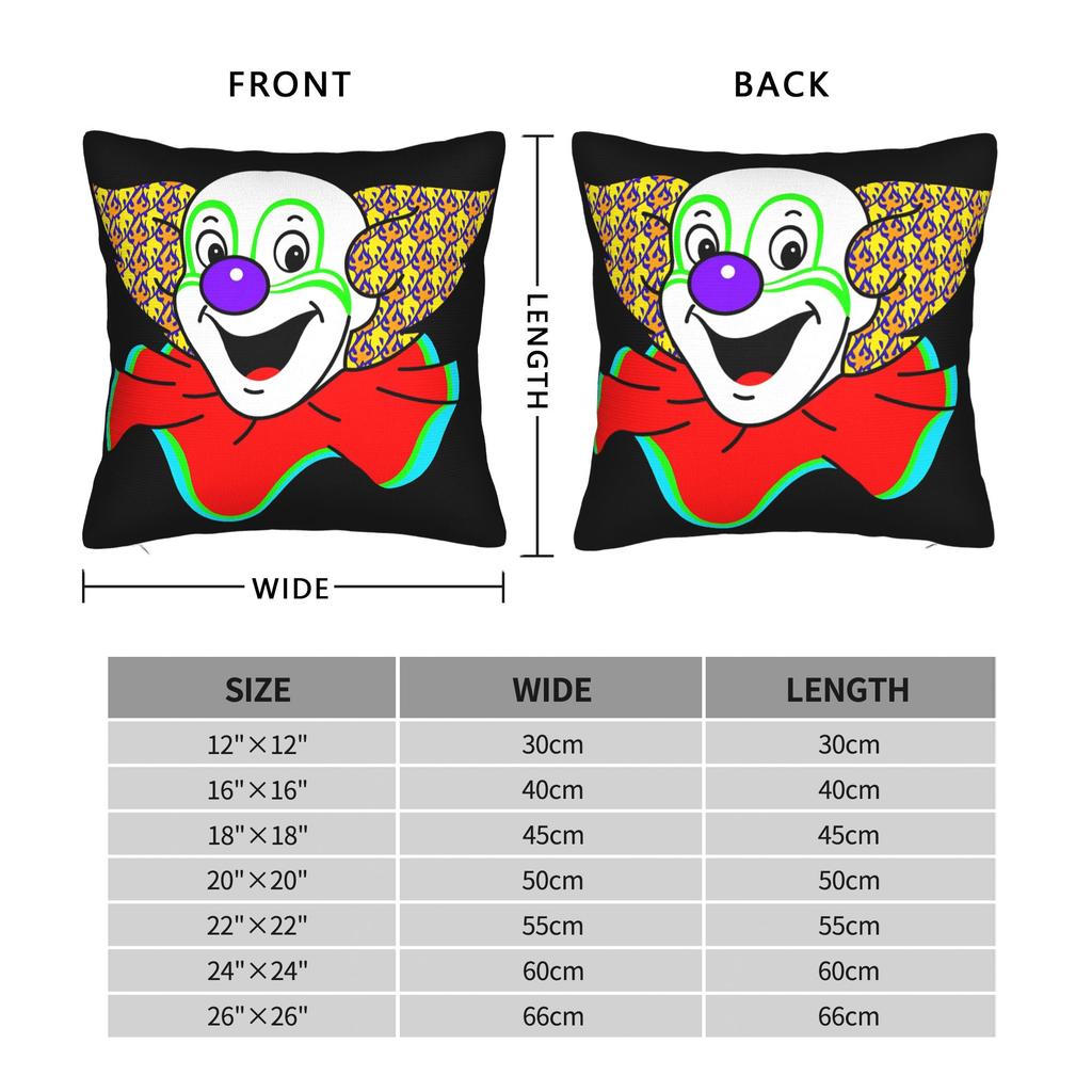 Pillow Case Funny Clowns B-Bozoeds Comfy Pillow Cover For Living Room Chair Retro Trendy Pillowcases