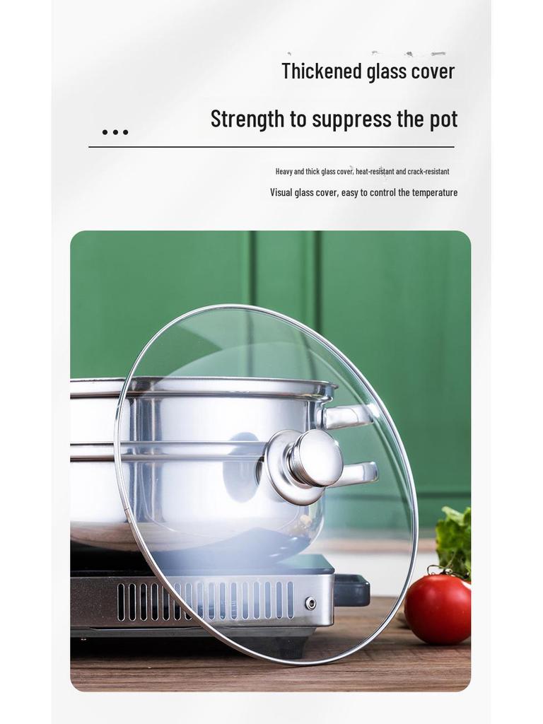 2025 Year of the Snake Gift: Stainless Steel Steaming Hot Pot & Induction Cooker