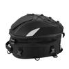 Motorcycle Rear Seat Bag Pack Waterproof Oxford Cloth HighDensity Woven Reflective Universal(White )