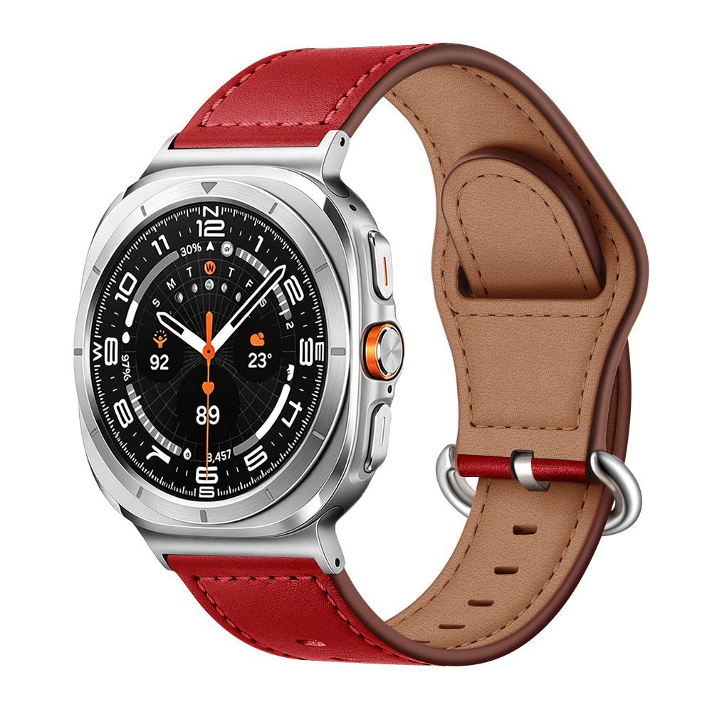 Γνήσιο Δερμάτινο Λουράκι Για Samsung Galaxy Watch 8 Classic 46mm 40mm 44mm Μεταλλική Κεφαλή Για Galaxy Watch Ultra 47mm 2024/2025 Βραχιόλι