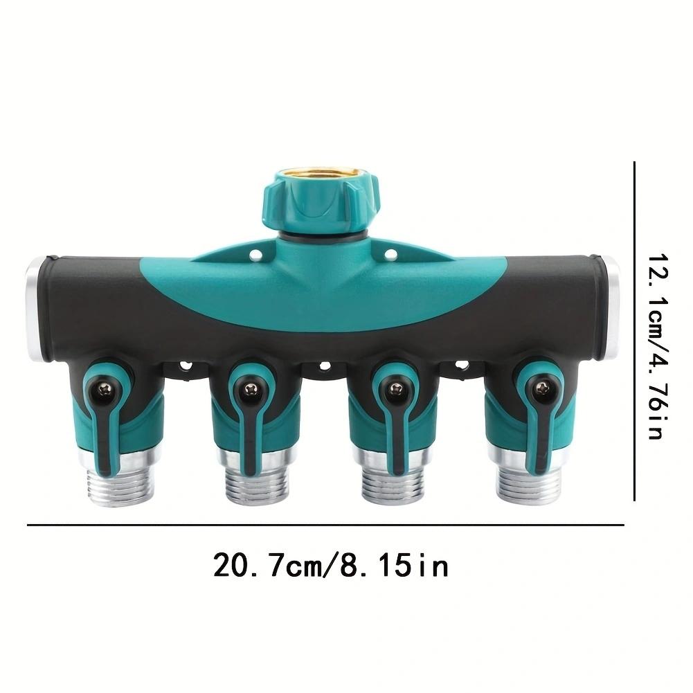 Connecteur de Tuyau 4 Voies 2 Voies 3/4" Diviseur d'Eau de Jardin Adaptateur Robinet Vanne d'Arrêt de Tuyau pour Jardin Domestique
