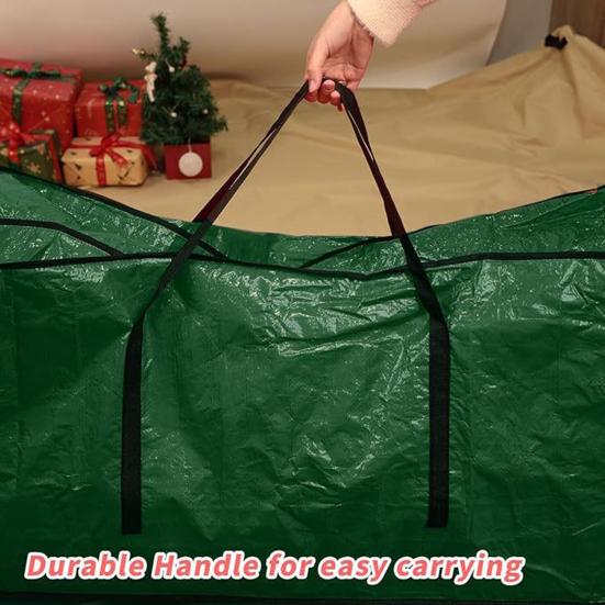 Christmas Tree Storage Bag Generous Capacity Waterproof Dustproof Reinforced Tear-Resistant PE Woven Tree Storage Organizer