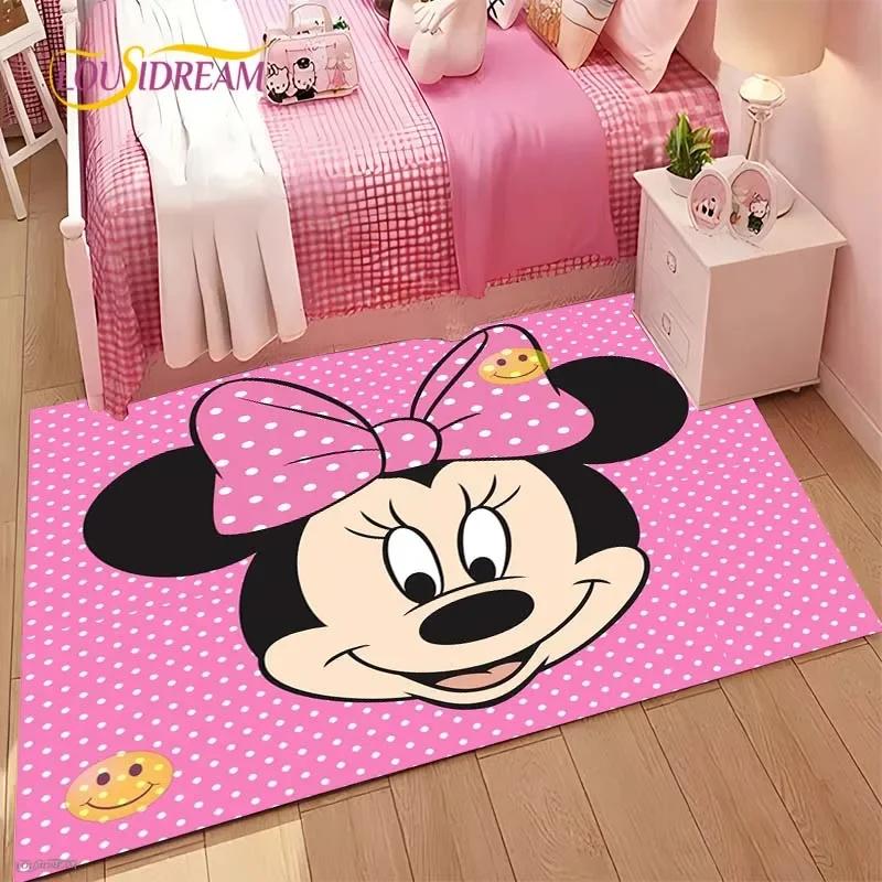 Kawaii Mickey Minie Mouse Caroon Cute Carpet for Living Room Bedroom Rugs Kitchen Door Un-slip Floor Mats Alfombra Birthday gift
